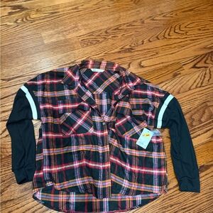 SO plaid button down shirt